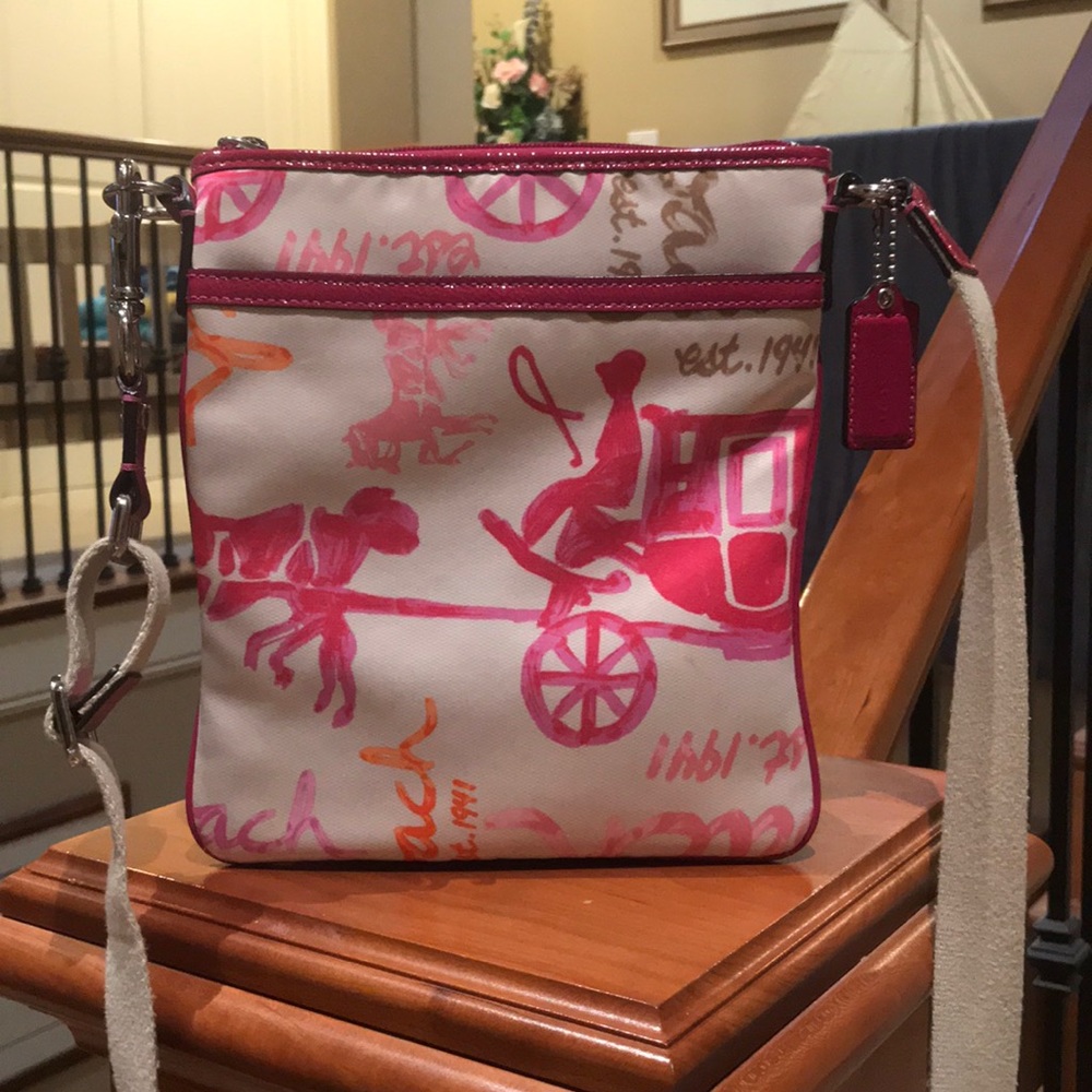 Coach pink mini crossbody